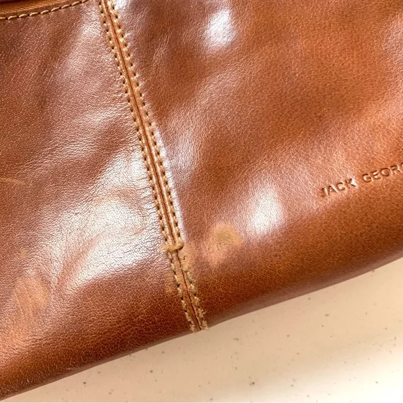 Jack Georges Buffalo Leather City Slim Crossbody Purse - Picture 11 of 12